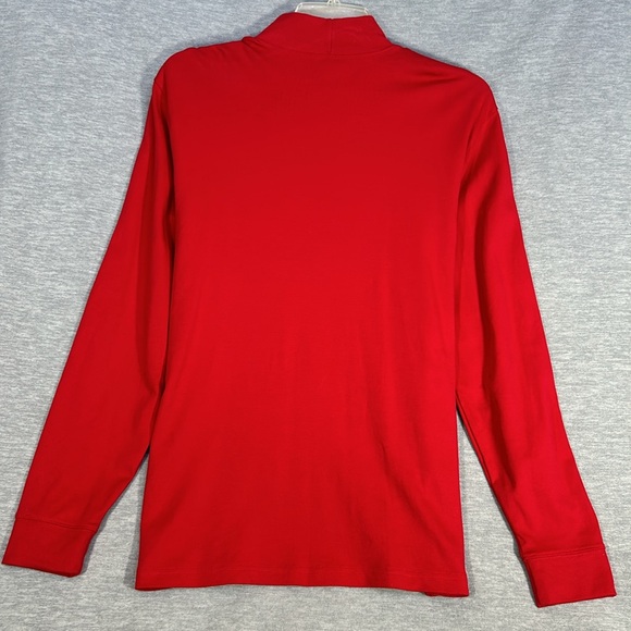 LANDS’ END Christmas Holiday Valentines Soft Snuggly Warm Cotton Mock-Neck Top - Picture 2 of 13